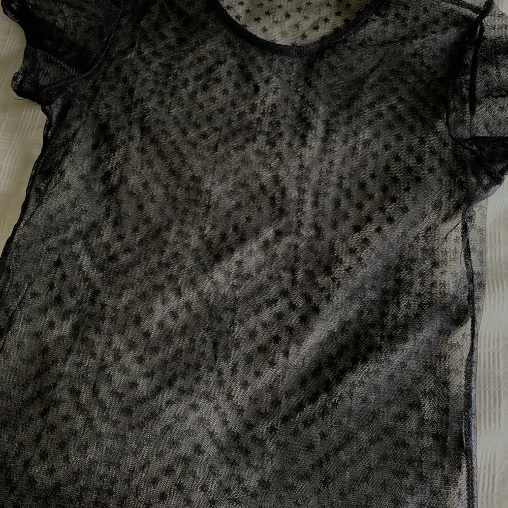 Guess Black Sheer Star Blouse - Picture 3 of 4